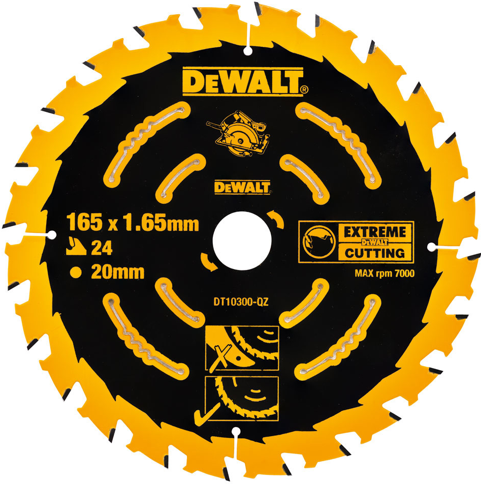 DeWALT DT10300 Pílový kotúč EXTREME,165 x 20 mm, 24 zubov