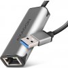AXAGON ADE-25R, USB-A 3.2 Gen 1-2.5 Gigabitová sieťová karta Ethernet, Realtek 8156, automatická inštalácia, sivá