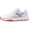 Dámska tenisová obuv Mizuno Wave Enforce Court AC W White/Blue Granite/Calypso Cor EUR 41