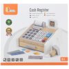 Viga Toys Dřevěná pokladna šedá a bílá