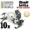 Green Stuff World Klasické nástenné pouličné lampy s LED diódami (10 ks)