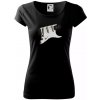 Gitara biela - Dámske tričko Pure - L ( Čierna )