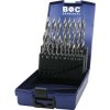 BOHRCRAFT sada vrtáků v kazetě Turbo Step KG13 DIN338 HSS-G o 1-10 mm 19dílná