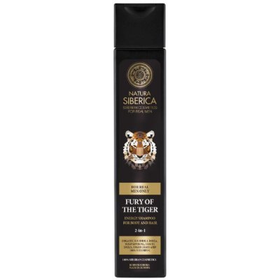 Natura Siberica Men Energizujúci šampón pre telo aj vlasy 2v1 Zúrivosť tigra 250 ml