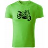 T-ričko BMW S1000RR pánske tričko Farba trička: Jablkovozelená, Veľkosť: XL