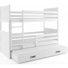 BMS GROUP Patrová postel s přistýlkou RICO 3 80x160 cm, bílá/bílá (Volba matrace: Pěnová matrace)