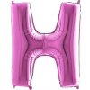 Nafukovací balónik písmeno H ružové 102 cm - Grabo