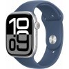 Apple Watch Series 10 46 mm strieborný hliník s denimovým športovým remienkom S/M MWWL3QC/A