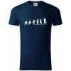 Evolúcia baseball pálkar náprah + loptička - Tričko z organickej bavlny - 2XL ( Tmavomodrá (veľmi tmavá - skoro čierna) )