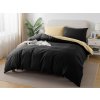 XPOSE® Francúzske bavlnené Renforcé obliečky EVITA DUO - čierne/béžové 220 x 200 cm, 70x90 cm, Bavlna RENFORCÉ + Predĺžená možnosť vrátenia tovaru do 50 dní