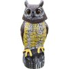 Plašič vtákov Strend Pro, sova, solárna, USB, otočná hlava, zvuk, svietiacé oči,