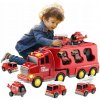 VEĽKÁ SÚPRAVA HASIČSKÉHO AUTA ODŤAHOVKA 7v1 ZVUK SVETLO AUTÍČKA ŤAHAČ TIR WOOPIE