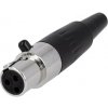AMPHENOL Konektor Mini XLR 3pin zásuvka na kábel; 5A; 0,5mm2