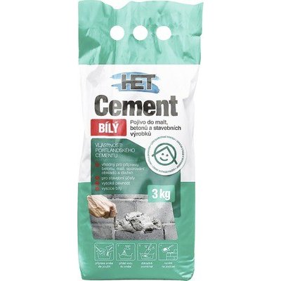 Cement HET biely 3 kg