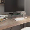 TV stolek / podstavec na monitor čiré sklo 40x25x11 cm Čirá 244126