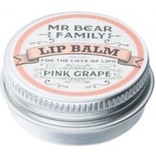 Mr Bear Family Pink Grape balzam na pery Handmade Lip Balm with Natural Ingredients 15 ml