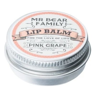 Mr Bear Family Pink Grape balzam na pery Handmade Lip Balm with Natural Ingredients 15 ml