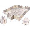 KIK Kontrastné penové puzzle 30 x 30 cm 36 ks šedá krémová