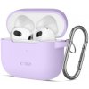 Tech-Protect Silicone Hook puzdro na Apple AirPods 3, fialové