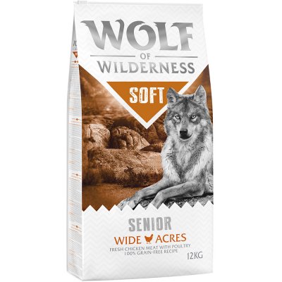 Wolf of Wilderness Senior "Soft - Wide Acres" - kuracie - výhodné balenie 2 x 12 kg