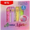 Zvýrazňovač M&G Aroma Marker Glitter (sada 6 farieb)