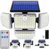 SOLÁRNA LED LAMPA 4v1 VONKAJŠIA ULICNÁ SO SNÍMAČOM POHYBU A SÚMRAKU