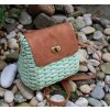 Kabelka špagátová zeleno hnedá pletená