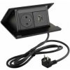 Legrand Pop-up, 1x 230 V + 1x USB A / C čierna matná