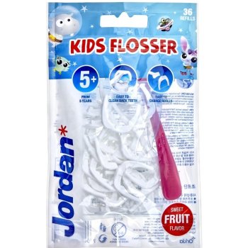 Jordan Kids Flosser luk s niťou pre medzizubné čistenie 36 ks