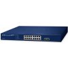 Planet GS-2210-16P2S WEBsmart L2 switch, 16x1Gb, 2x1Gb SFP, 16x PoE 802.3at 240W, QoS