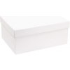 Darčeková krabica s vekom 350x250x150/40 mm, biela