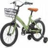 DETSKÝ BICYKEL 14 PALCOV PRE DETI S BOČNÝMI KOLESAMI KOŠÍK KHAKI