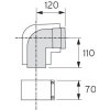 Koleno 87° Ø 80/125mm, PP, odkouření pro Kondenzační kotle