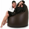 INTERMEDIC SK - Sedací vak Mega Sako z ekokože 135x85 cm | relaxačné a pôrodné kreslo, 335 l E13 - Hnedá tmavá