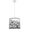 Sollux Lighting Detské závesné svietidlo Ball B, 1x plastové tienidlo so vzorom, (fi 30cm)