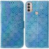 Peňaženkové kožené puzdro Colorful Magnetic na Motorola Moto E20 / E30 / E40 - Modrá