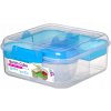 Sistema To Go Trojkomorová krabička s nádobou na jogurt a 2 tácky 1,25 l mix