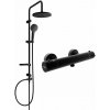 MEXEN Erik sprchový stĺp vrátane sprchovej termostatickej batérie Kai, čierny (77100205-70)