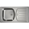 Alveus Basic150fi70DEK Nerezový drez s odkapávačom, obojstranný, 78x43,5 cm, leinen