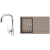 K-StrongSinks S3 Set drez Zala 860x500mm granit béžová + Batéria Garonne chrom
