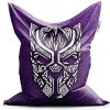 Sablio Sedací vak BLACK PANTHER wakanda forever Bílý - 150x100 cm