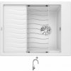 Blanco ELON 45 S biela 524828 + odkvapkávacia mriežka + Blanco MIDA-S chróm 521454