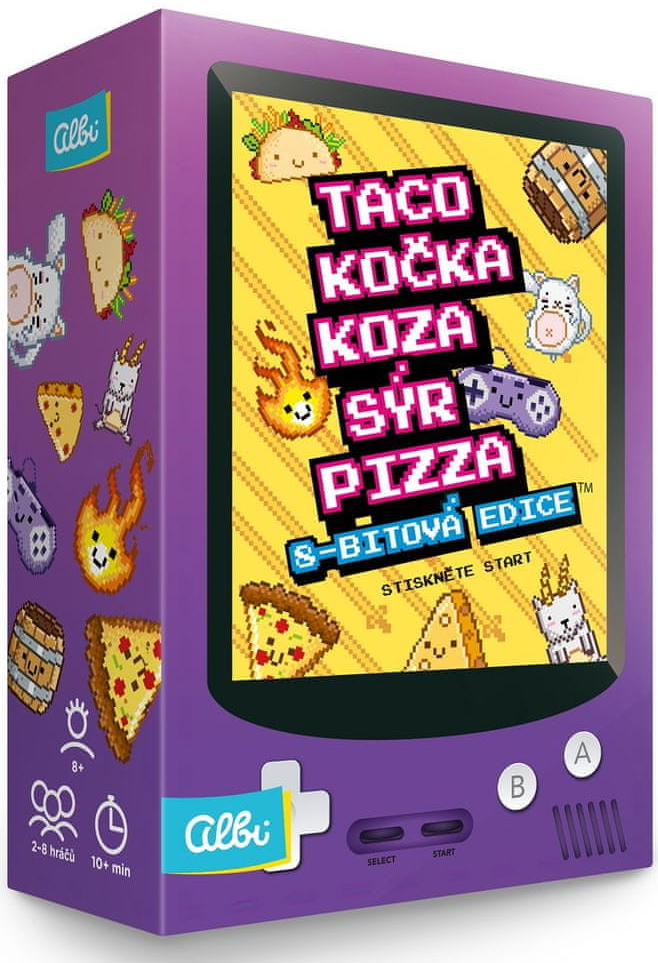 Albi Taco, kočka, koza, sýr, pizza: 8-bitová edice