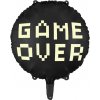 PartyDeco Fóliový balón Game Over 45 cm