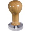 Buna café tamper, dub, lak, 53 mm, nerez mat, plochý