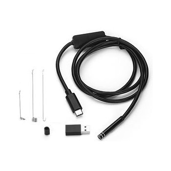 Inskam endoskop USB-C 8mm 720p, pevný kábel 3m, redukcia USB, pre Android, PC C-8mm/3M