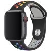 AW Športový remienok na Apple Watch - Čierno-farebný Veľkosť / Rozteč: 38/40/41/42mm, Dĺžka remienka: Pánsky - M/L (15 - 21cm), Farba: Čierno-farebný IR-AWSPRT05