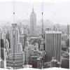 Skládací paraván 200 x 170 cm New York by Day černobílý Vícebarevný 245859