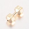 Kovová korálka činka, 1ks, zlatá svetlá, 20x8x7mm (otvor 2mm)