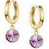 Swarovski e. náušnice kruhy Ambrosia, purpurová see3577